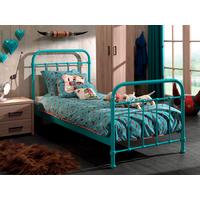 KINDER-/JUNIORBETT New York 90x200 cm Türkis - Türkis, ROMANTIK / LANDHAUS, Metall (90/200cm) - Vipack