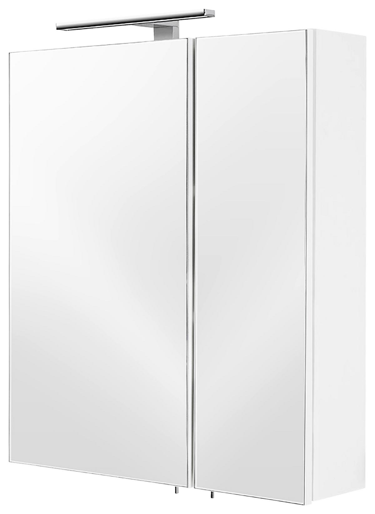 SPIEGELSCHRANK Weiß B: 60cm - Weiß, Basics, Glas/Holzwerkstoff (60/68/16cm) - MID.YOU