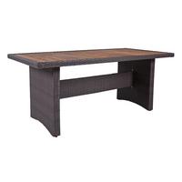 Gartentisch Braga - Schwarz, Basics, Holz/Kunststoff (180/90/75cm) - Gardenson