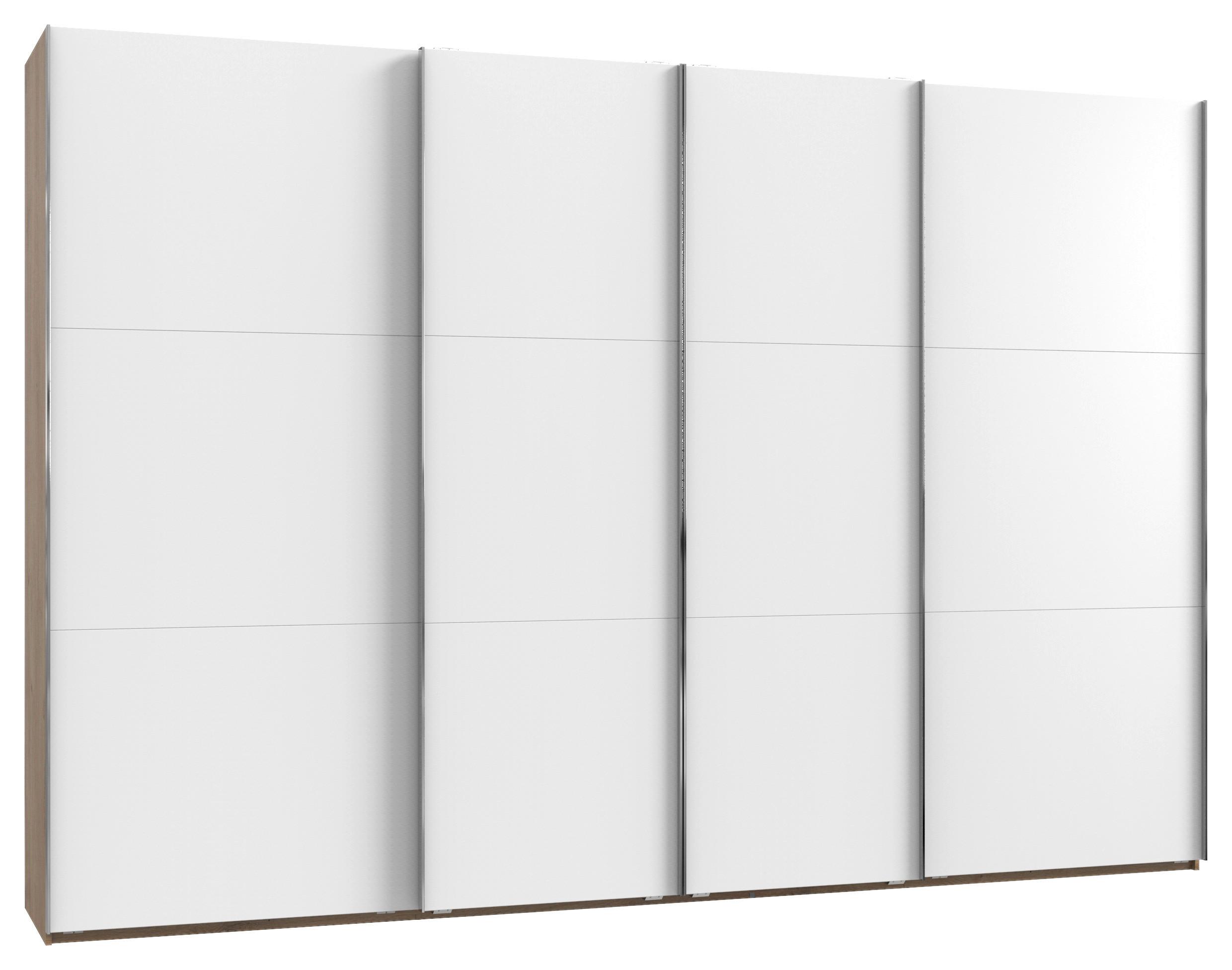Schwebetürenschrank 350cm Level 36A, Weiß/Eiche - Eichefarben/Weiß, Basics, Holzwerkstoff (350/216/65cm) - MID.YOU