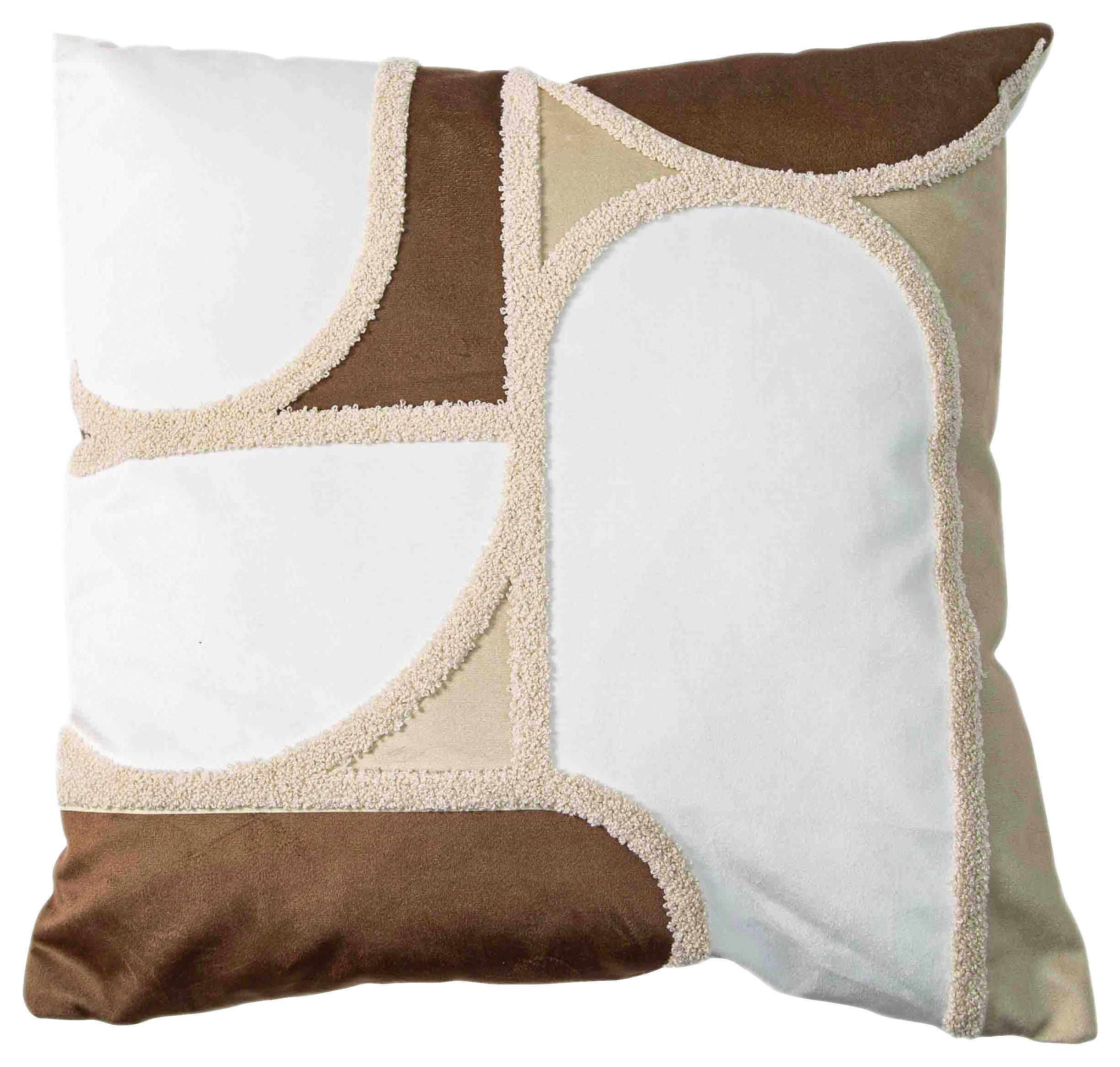 Zierkissen Elvira 45x45 cm Polyester Braun mit Zipp