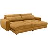 Mega pohovka LOVESEAT žlutá - černá/žlutá, Konvenční, kompozitní dřevo/textil (292/90/194cm) - MID.YOU