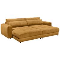 Mega pohovka LOVESEAT žlutá - černá/žlutá, Konvenční, kompozitní dřevo/textil (292/90/194cm) - MID.YOU