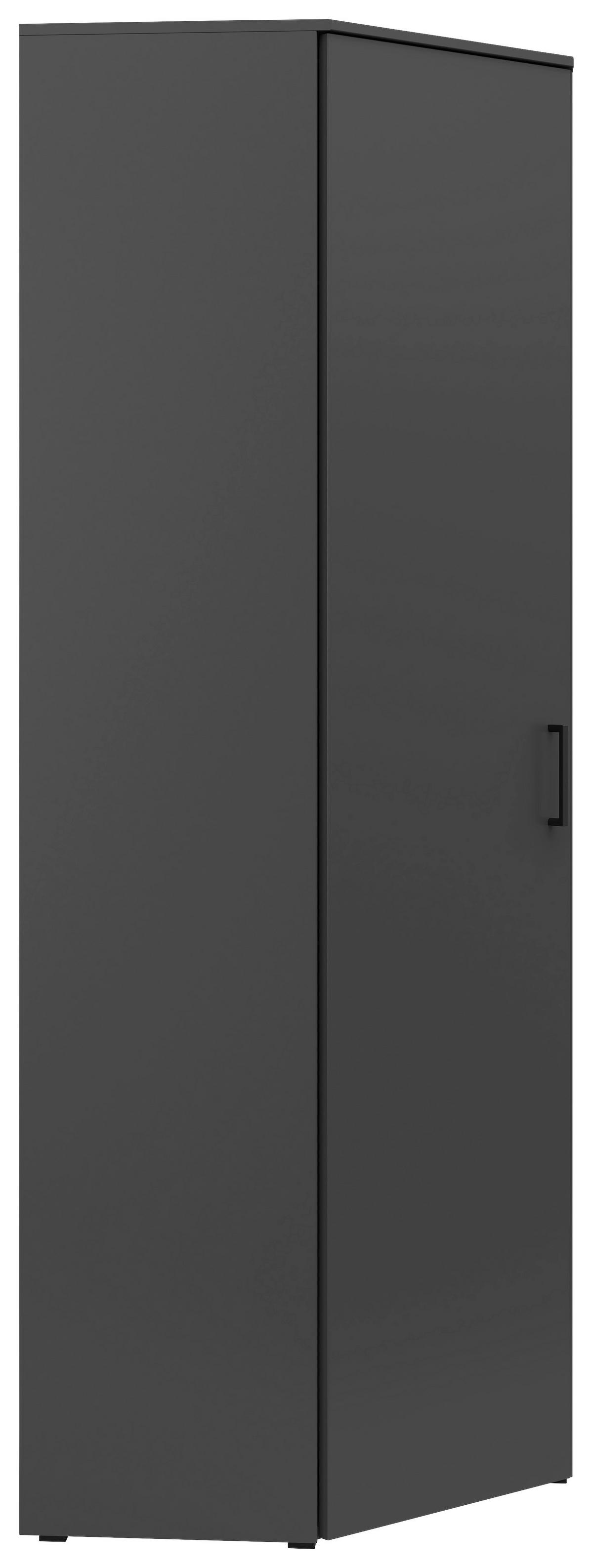 Rohová skříň CABINET š: 101 cm - černá/barvy grafitu, Moderní, kompozitní dřevo/plast (71,5/71,5cm)