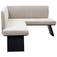Eckbank Emma II - Schwarz/Grau, KONVENTIONELL, Holzwerkstoff/Textil (150/185cm)