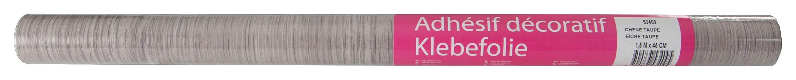 Klebefolie Eichenholz-Optik Taupe Basic-Line 45x150 cm - Taupe/Eichefarben, KONVENTIONELL, Kunststoff (45/150cm)
