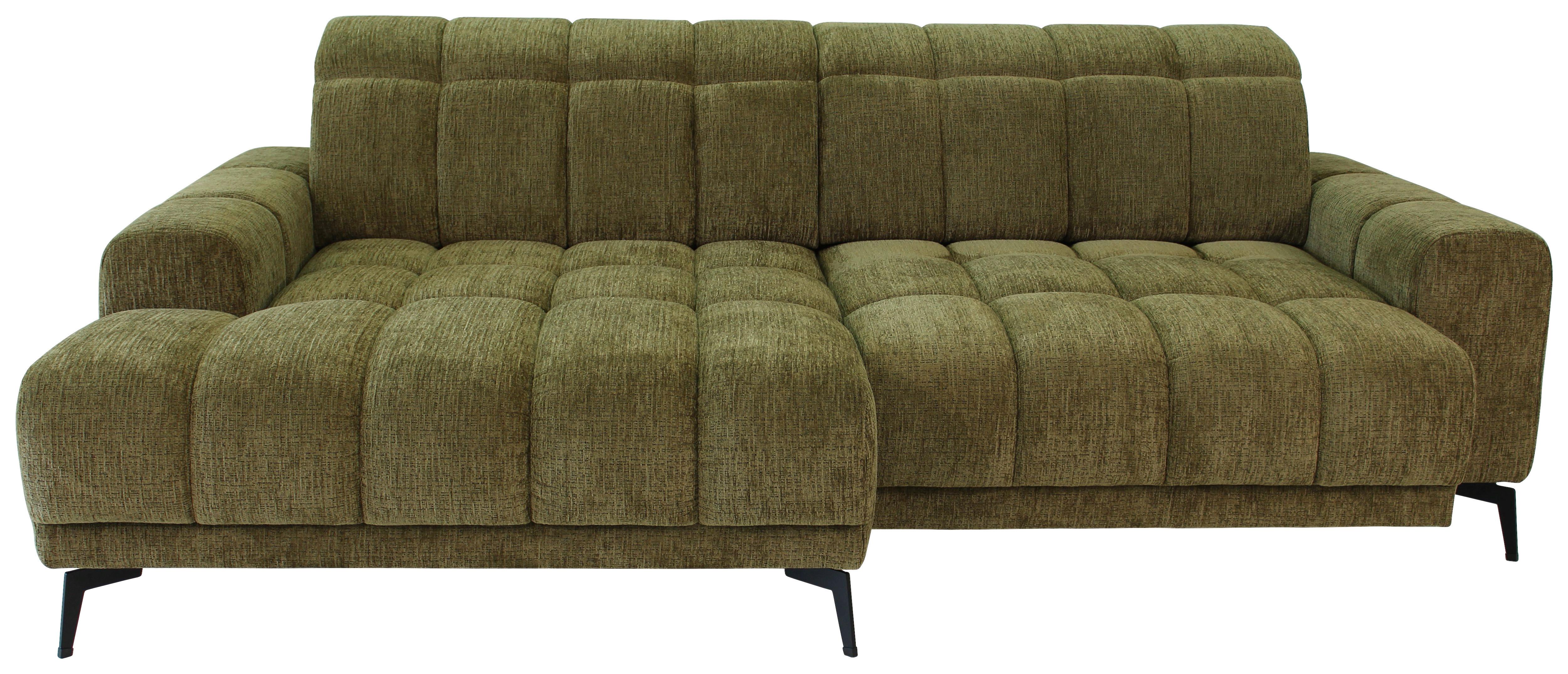 Rohová sedačka LAYA, levá, olivově zelená žinylka KANSAS - olivově zelená, Moderní, textil (155/250cm) - Premium Living