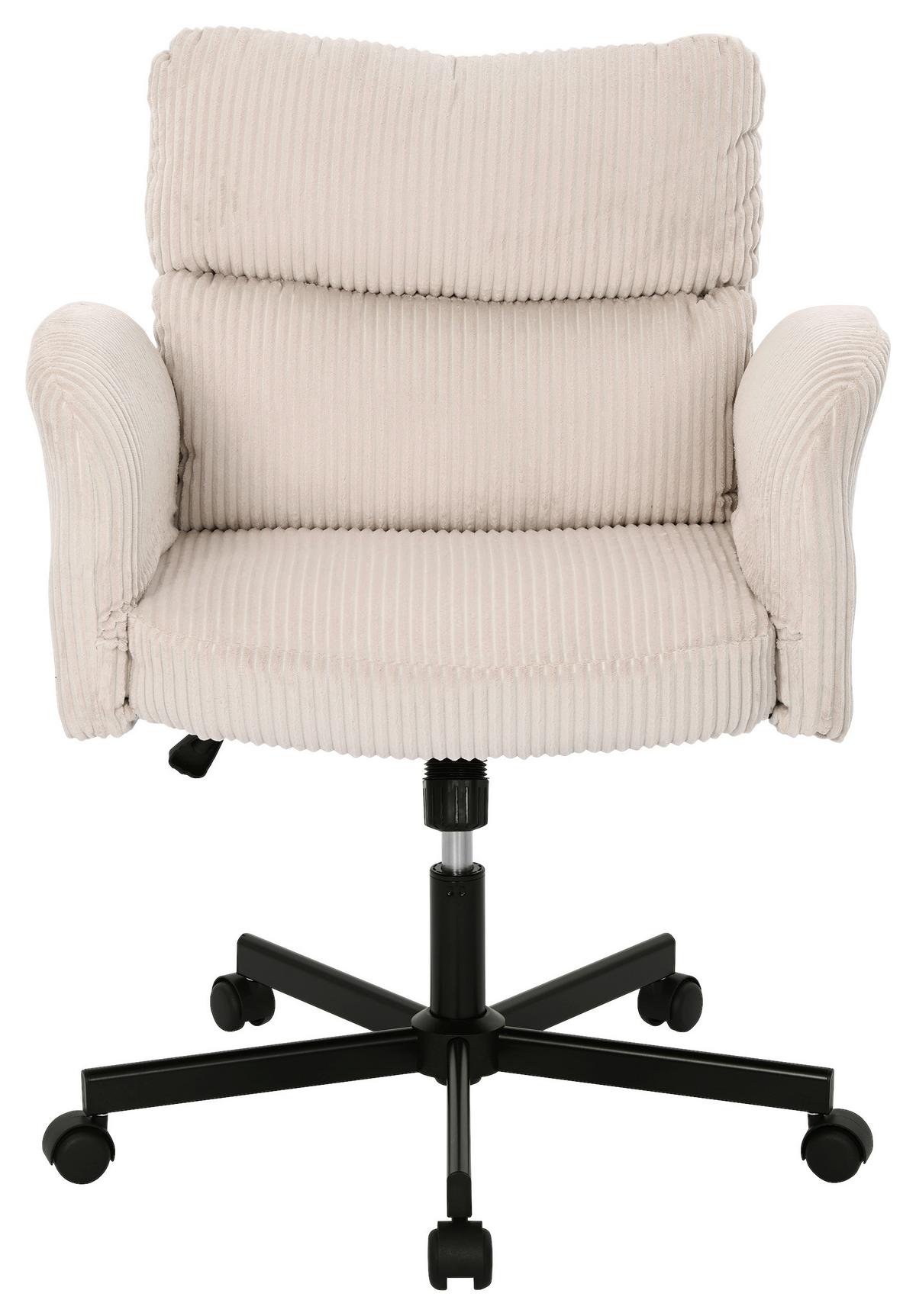 Drehstuhl Lund Beige B: 73 cm - Beige/Schwarz, MODERN, Holz/Kunststoff (73/85-95/65cm) - Livetastic
