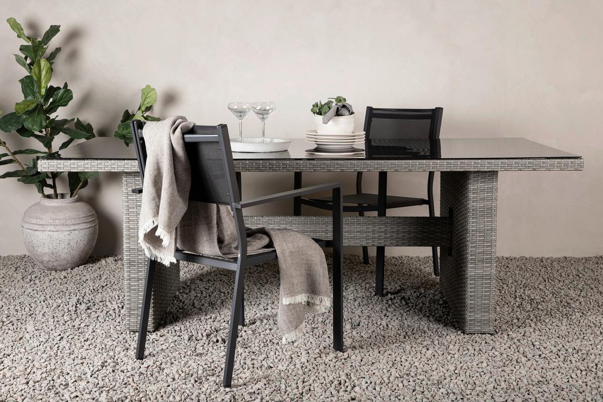 Gartentisch Padova Kunststoff L 200 cm - Grau, KONVENTIONELL, Kunststoff (200/100/74cm) - Gardenson