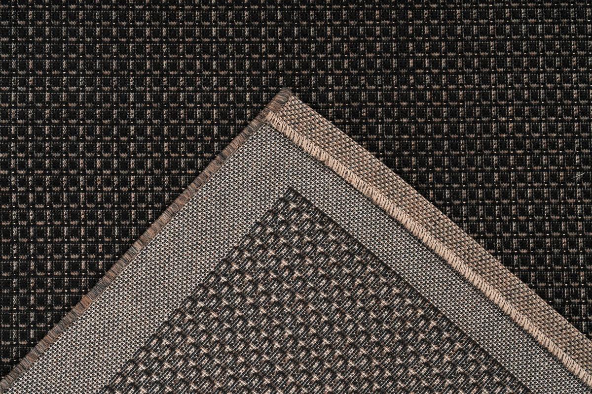 Flachwebteppich Splash 100 Anthrazit/Schwarz, 120x170 cm - Anthrazit/Schwarz, KONVENTIONELL, Textil (120/170cm) - Kayoom