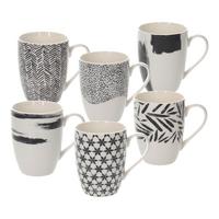 Kávésbögre Iris Zenith Kb. 350ml - fekete/fehér, Basics, kerámia (8/10,5cm)