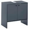 Kúpeľňová skrinka pod umývadlo KAIRO, tmavomodrá - čierna/tmavomodrá, Modern, kompozitné drevo/plast (60/60/35cm) - MID.YOU