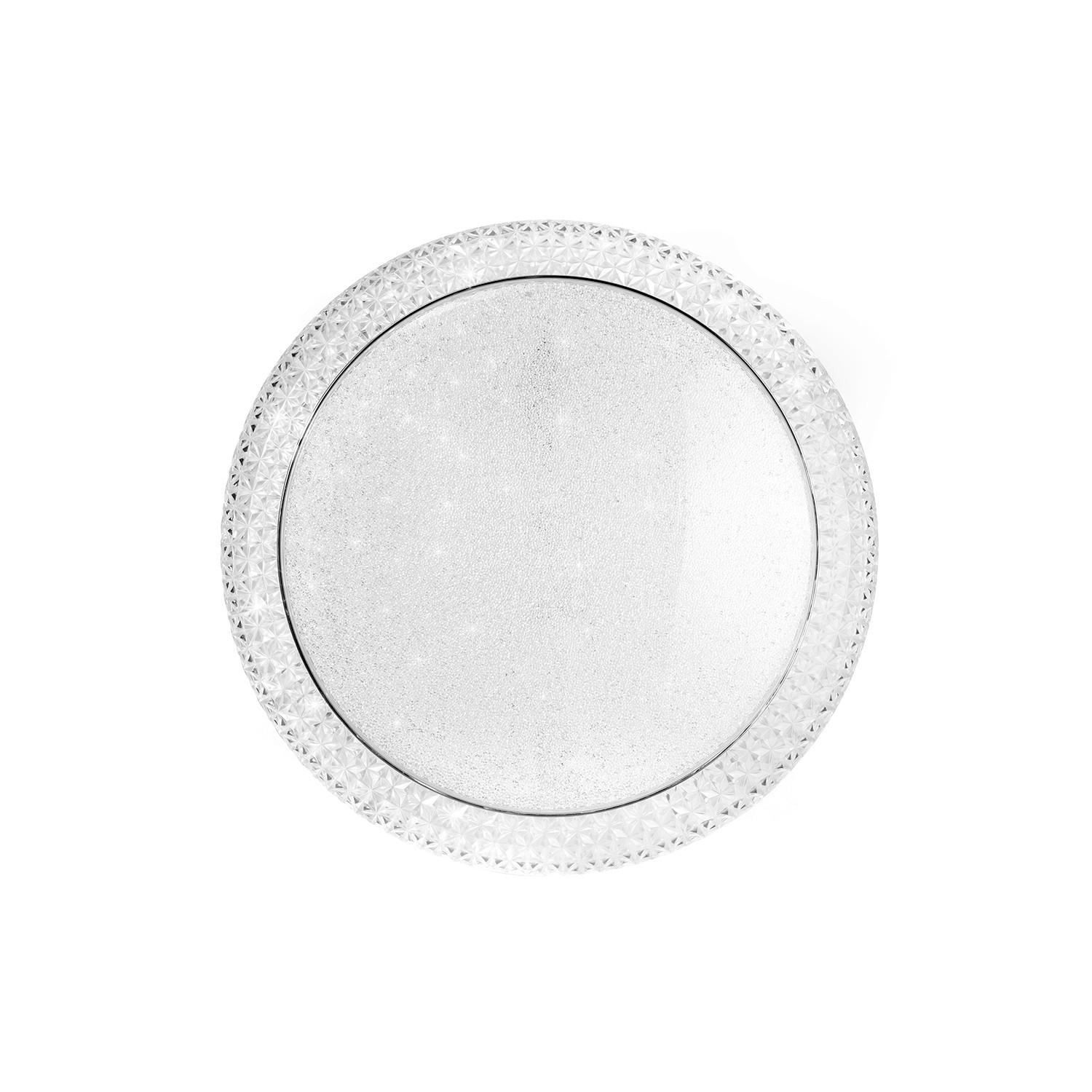 LED-Deckenleuchte Giulia Klar Chromfarben L:40cm - Klar/Chromfarben, Basics, Kunststoff/Metall (40/40/13cm)