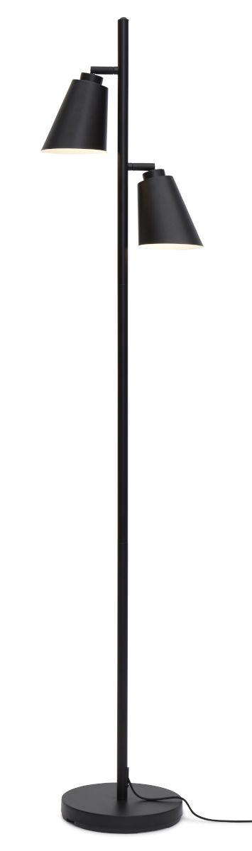Stehlampe Bremen Schwarz mit Schalter - Schwarz, Basics, Metall (25/162cm) - It's about Romi