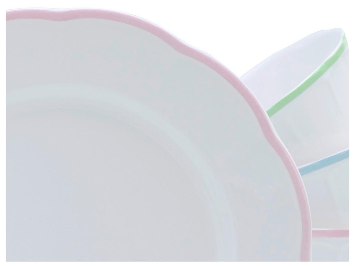 Kaffeeservice 12-teilig. Steingut, multicolor - Hellrosa/Lila, Basics, Keramik - Creatable