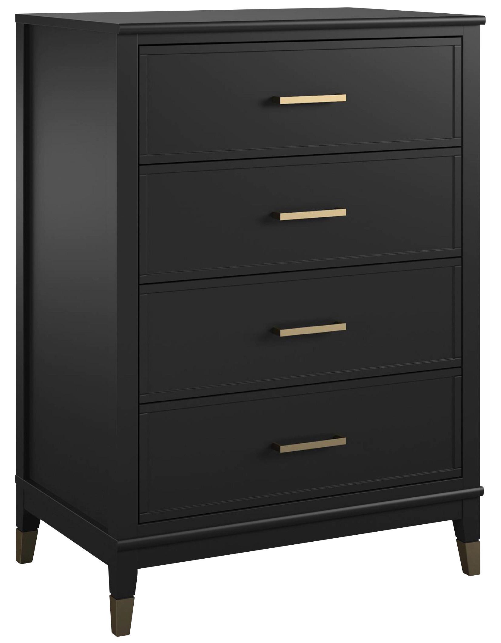 Kommode Westerleigh Schwarz 76 cm - Schwarz/Bronzefarben, Design, Holzwerkstoff (76/106/50cm) - MID.YOU