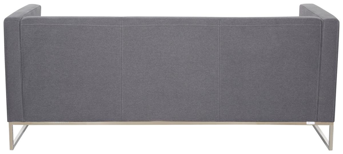 3-Sitzer-Sofa Barbados Dunkelgrau - Dunkelgrau/Silberfarben, MODERN, Textil (172/71/72cm) - MID.YOU