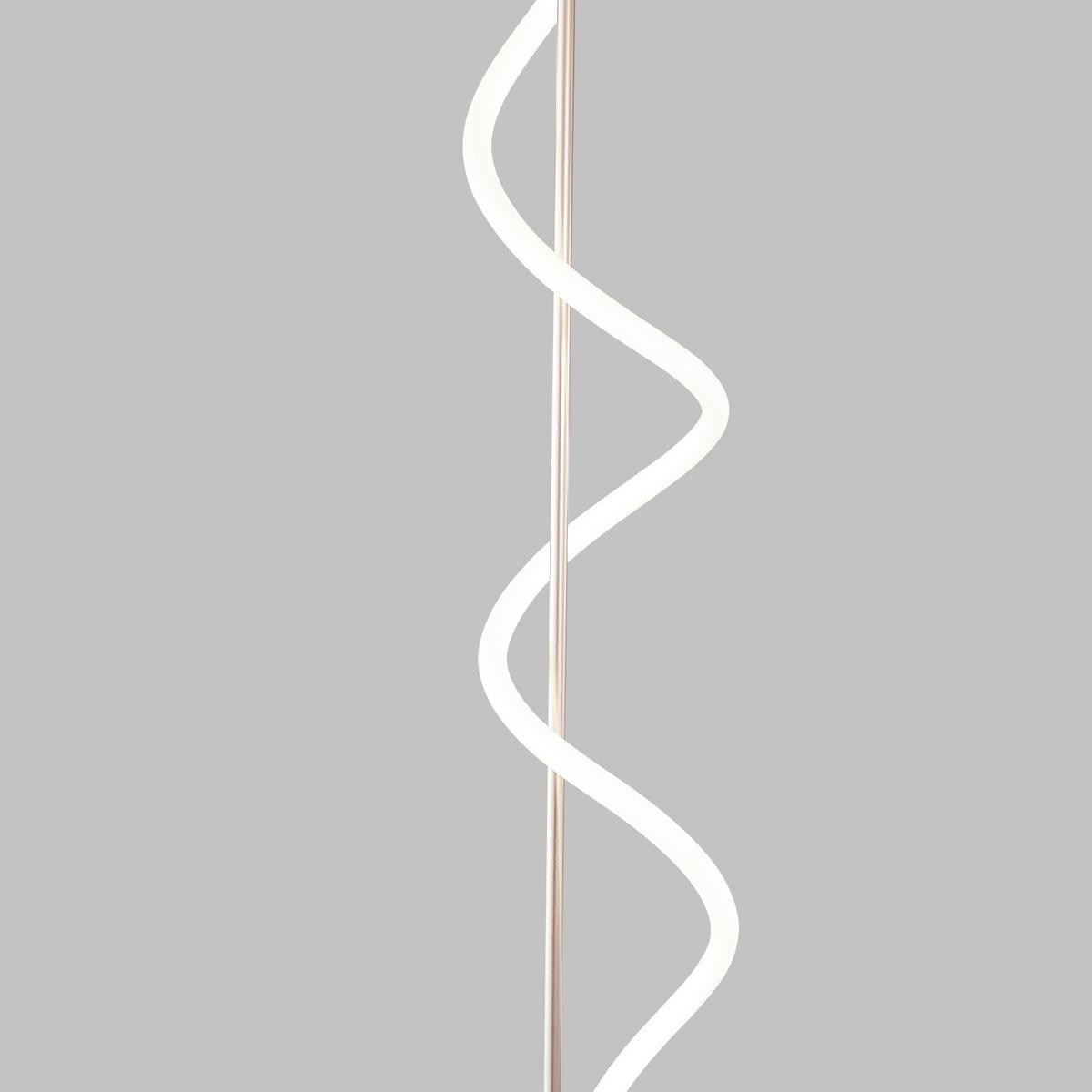 Led-stehleuchte 5051/pt - Silberfarben, Design, Kunststoff/Metall (22/150cm)