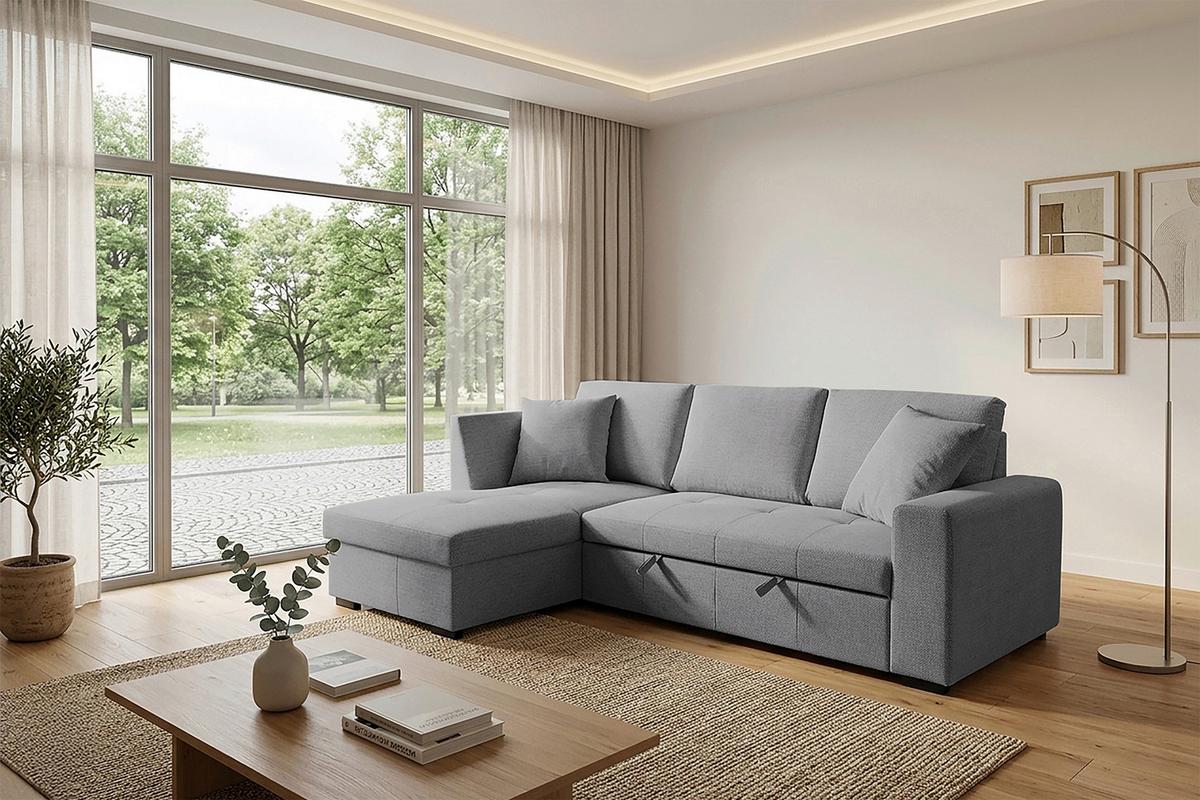 Ecksofa Lukas Grau S: 158x239 Cm - Grau, Trend, Textil (158/239cm)