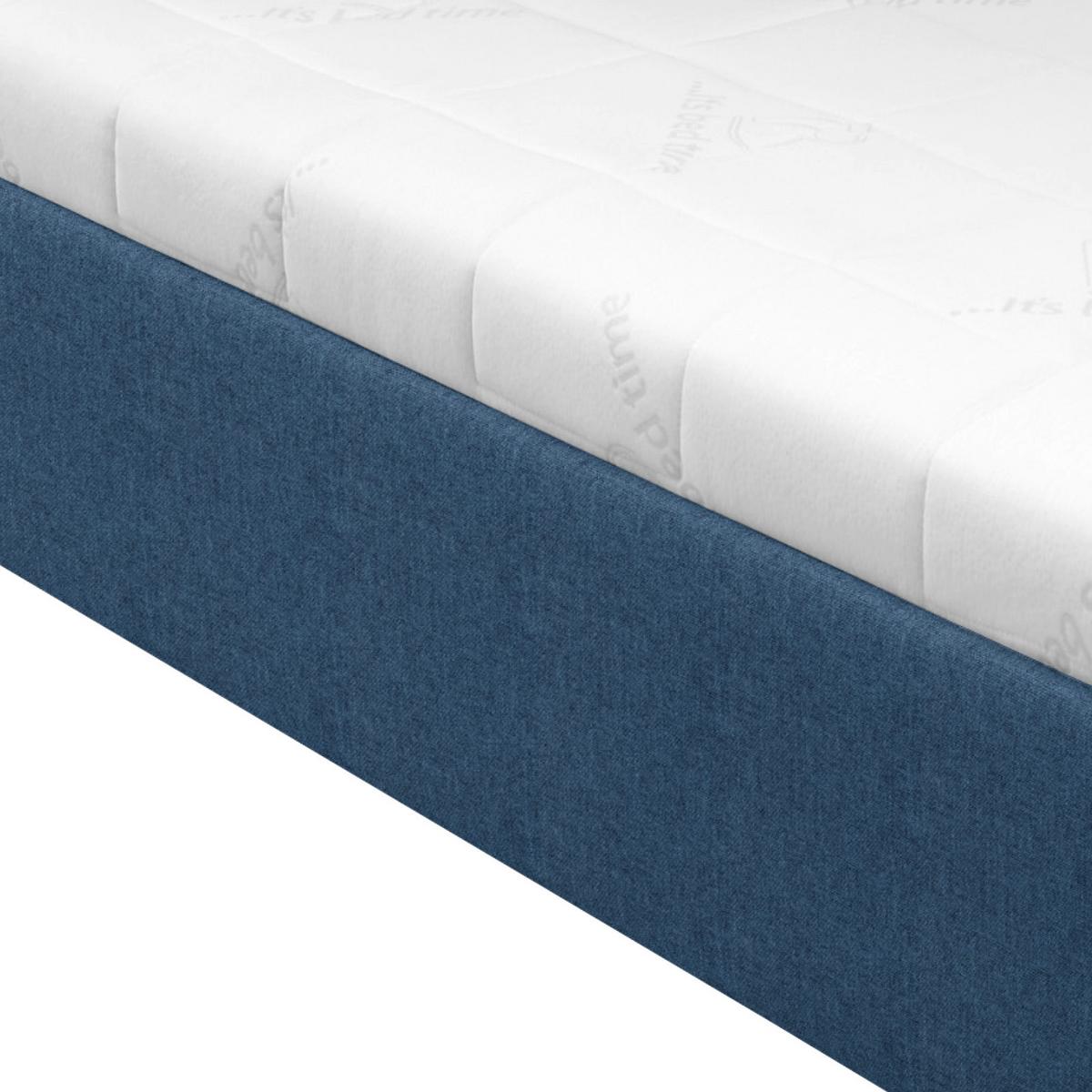 čalúnená posteľ STILO 120x200 ,tmavomodrá - biela/tmavomodrá, drevo/textil (120/200cm)