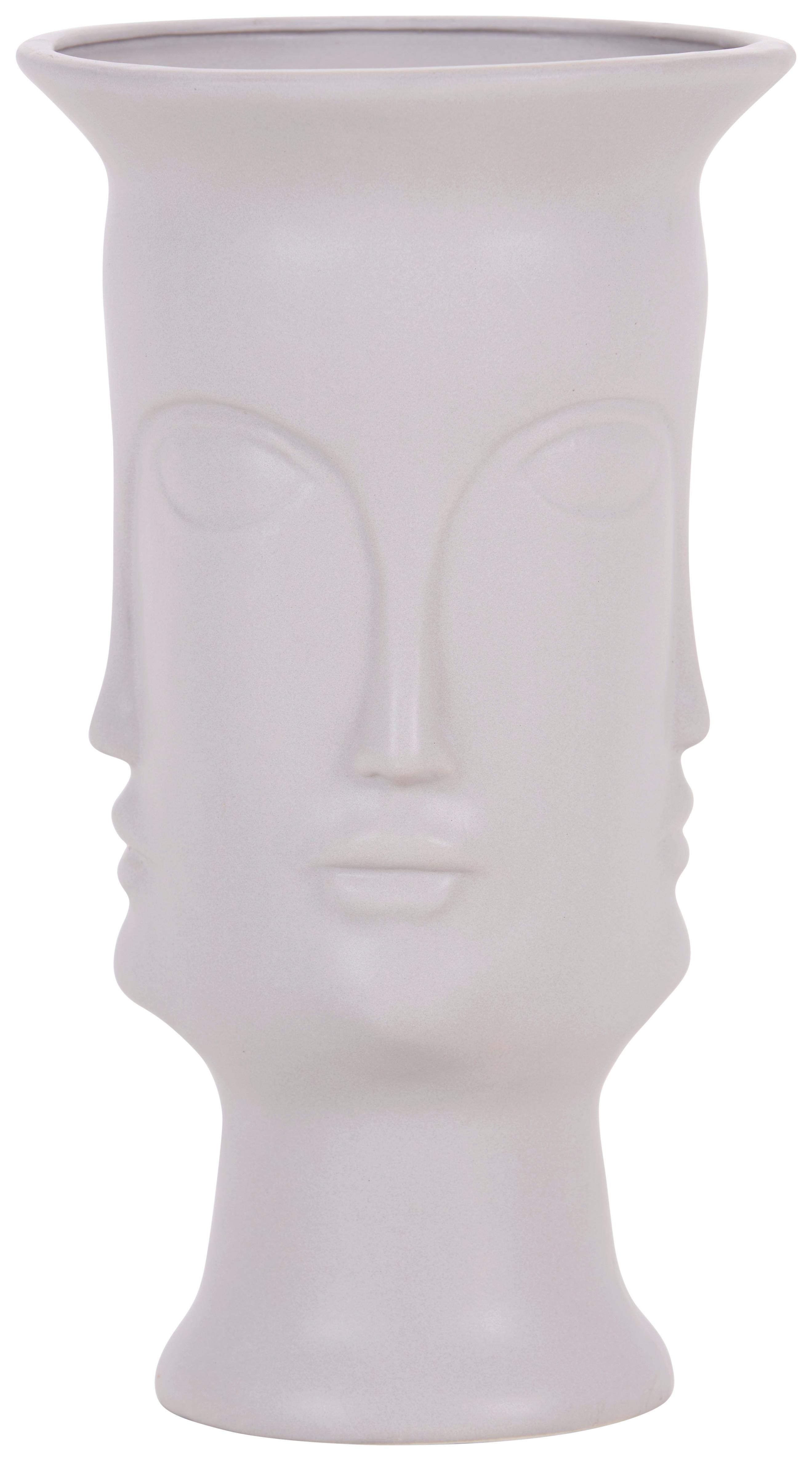 Vase Herodes Porzellan Grau H: 35 cm - Grau, MODERN, Keramik (19,8/35cm) - Luca Bessoni