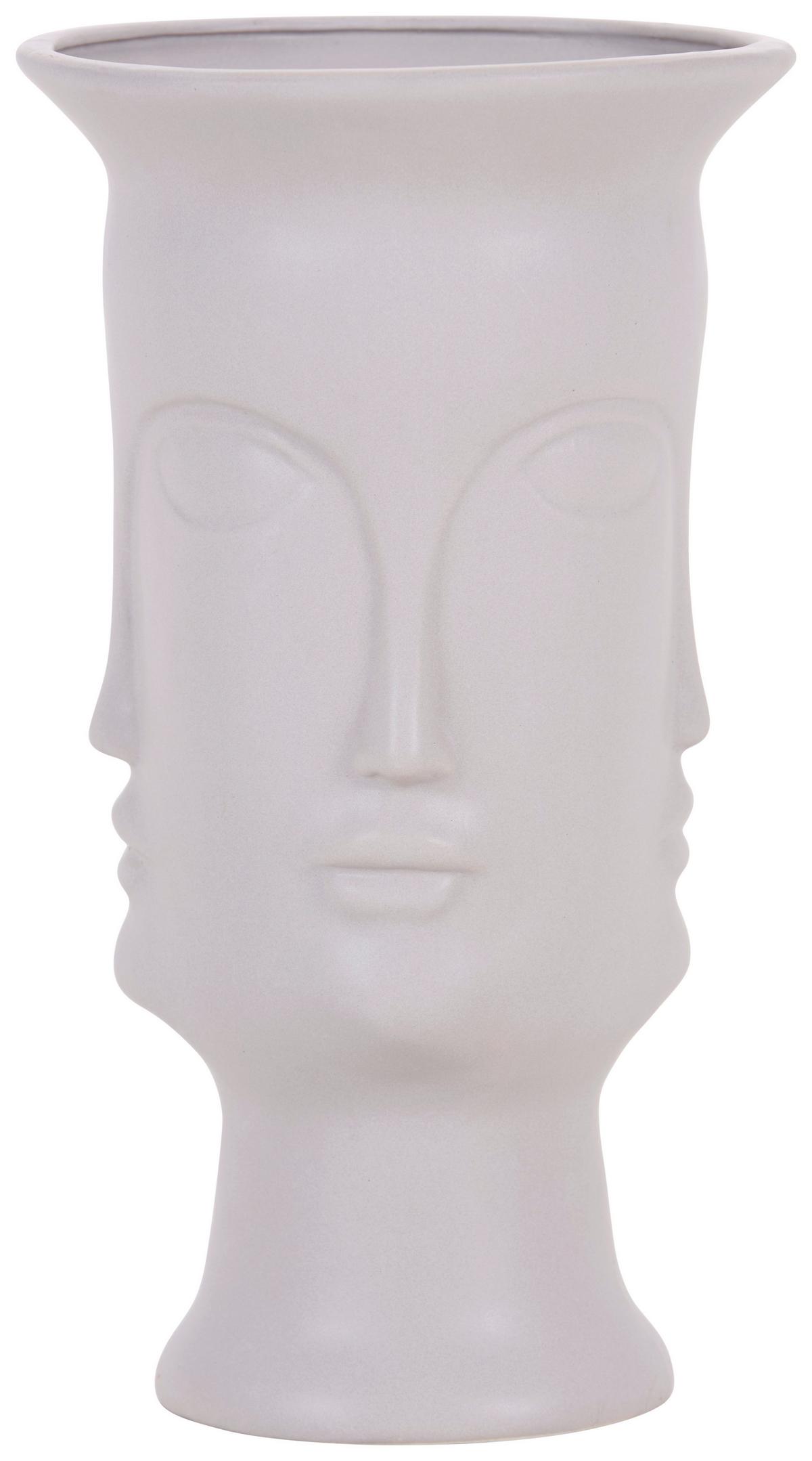 Vase Herodes Porzellan Grau H: 35 cm - Grau, MODERN, Keramik (19,8/35cm) - Luca Bessoni