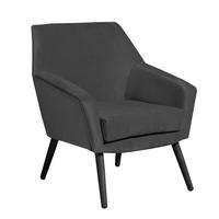 Polstersessel Mit Armlehnen Alegro Samt Anthrazit - Anthrazit/Schwarz, Design, Textil (67/81/71cm) - Max Winzer
