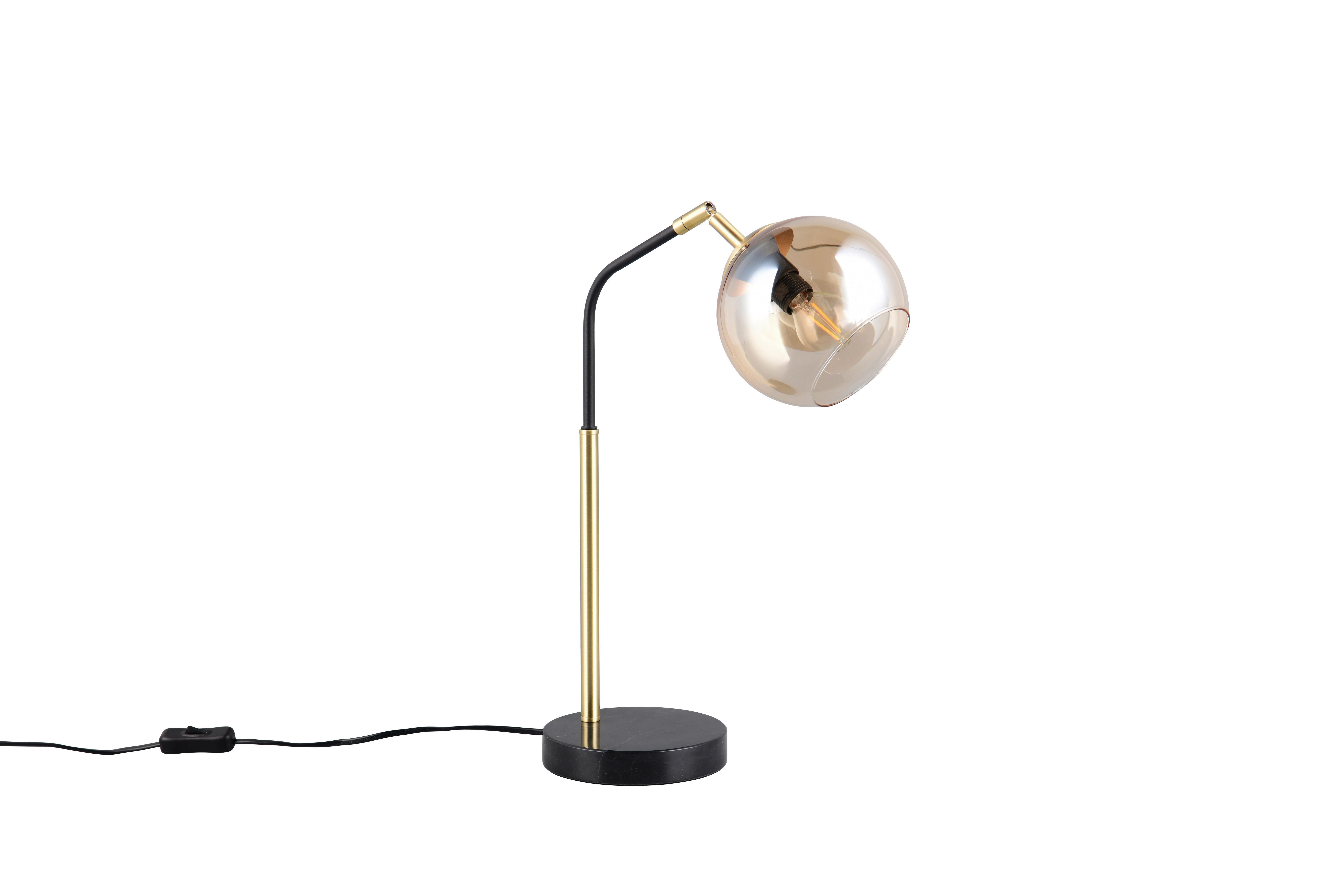 Tischleuchte 516900180 Paxton - Goldfarben/Bernsteinfarben, Design, Glas/Metall (28/15/45cm) - Trio Leuchten