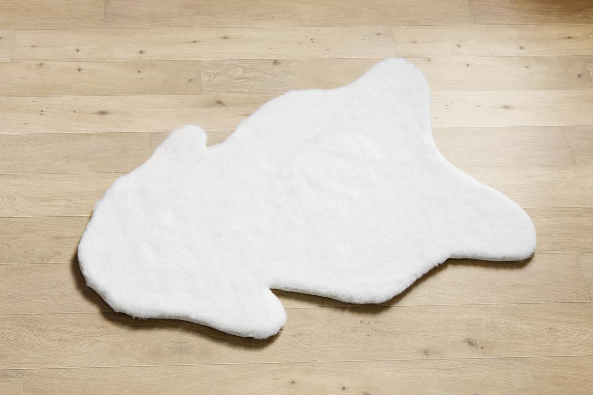 Kunstfell Elisabeth Weiß 90x60 cm, Schaffelloptik - Weiß, Textil (90/60cm) - James Wood
