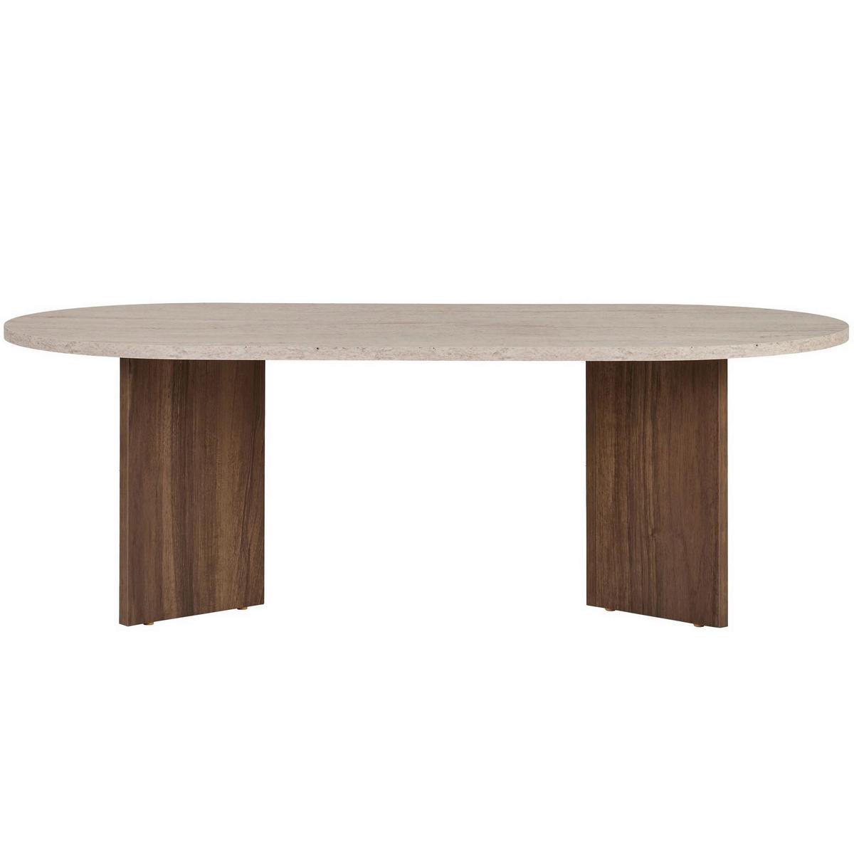 Couchtisch Sable Elfenbein/ Walnussfarben B: 119cm - Elfenbein/Walnussfarben, Design, Holzwerkstoff (119/40/60cm) - MID.YOU