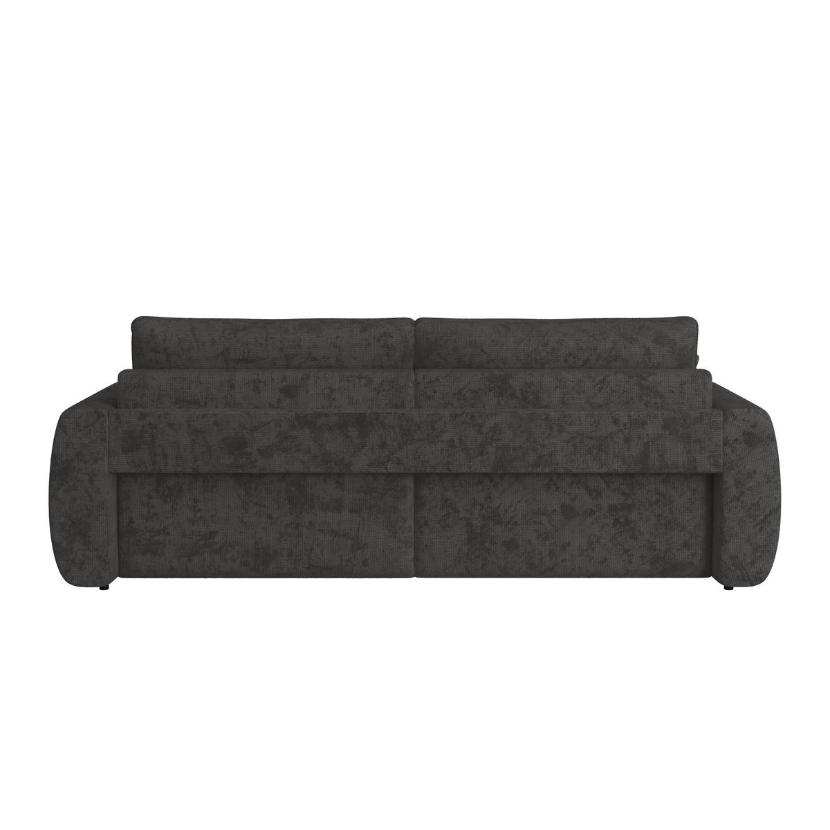 Schlafsofa Bali - Schwarz/Graphitfarben, MODERN, Holz/Textil (245/74-90/104cm) - Luca Bessoni