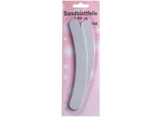 Nagelfeile Sandblattnagelfeile - Silberfarben/Schwarz, KONVENTIONELL, Karton (7,5/23/1cm) Nagelfeile Sandblattnagelfeile - Silberfarben/Schwarz, KONVENTIONELL, Karton (7,5/23/1cm)