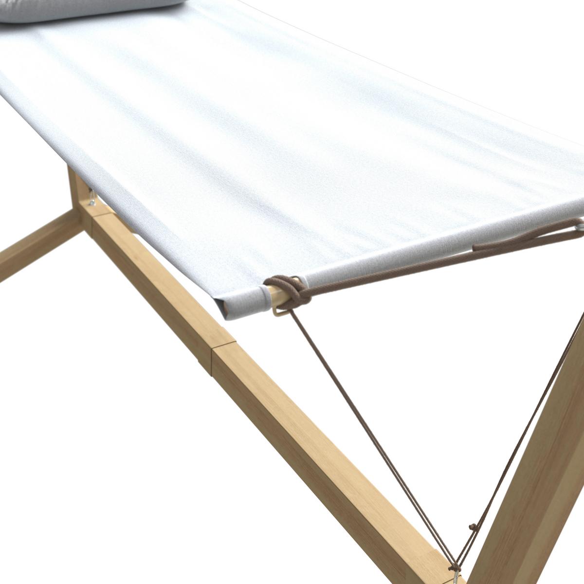 Hängematte Cesena - Gelb/Hellgrau, MODERN, Textil/Metall (296/111/108cm) - Beldano