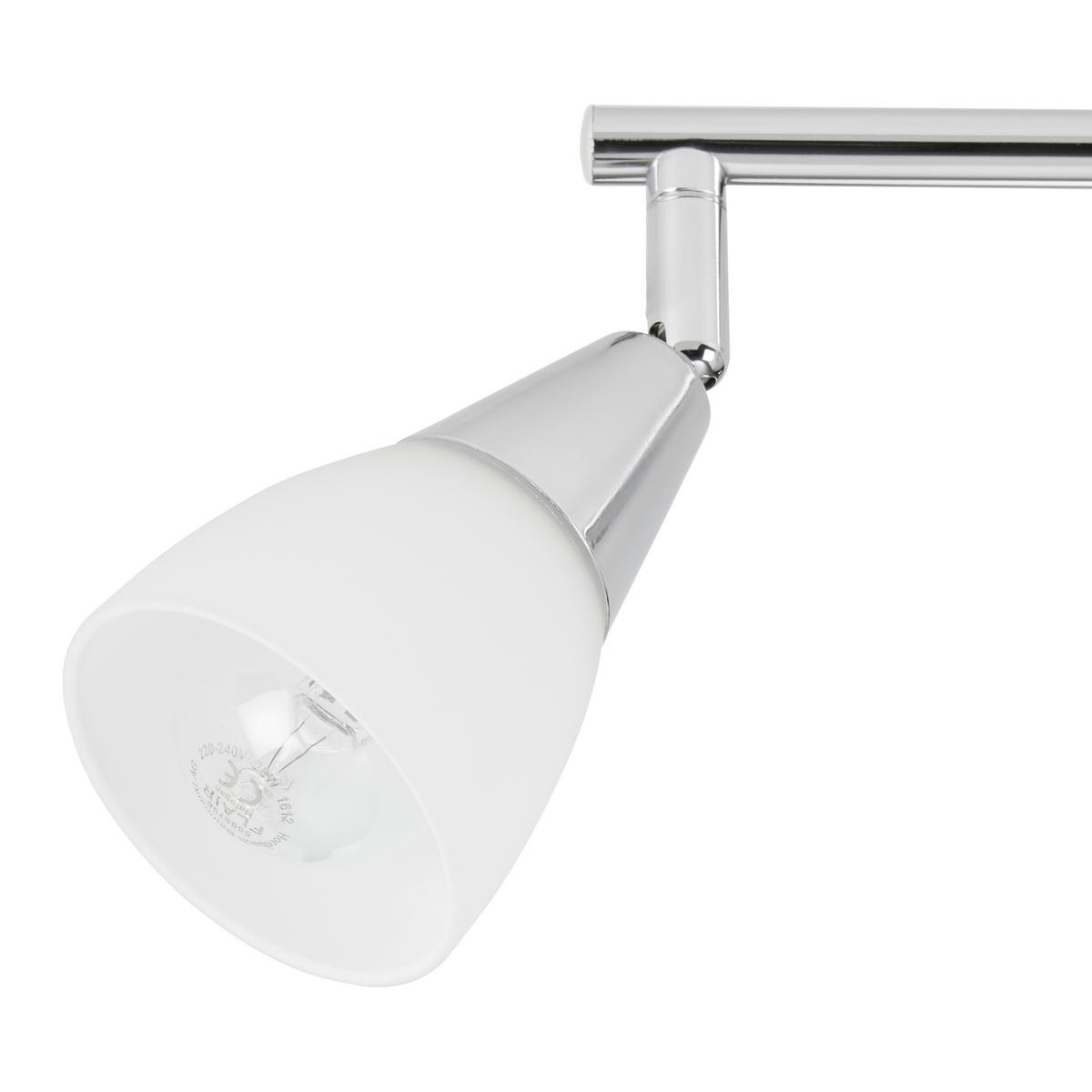 Strahler 6-Flammig verstellbar L: 145 cm - KONVENTIONELL, Glas/Metall (145/19,5/5cm) - Globo