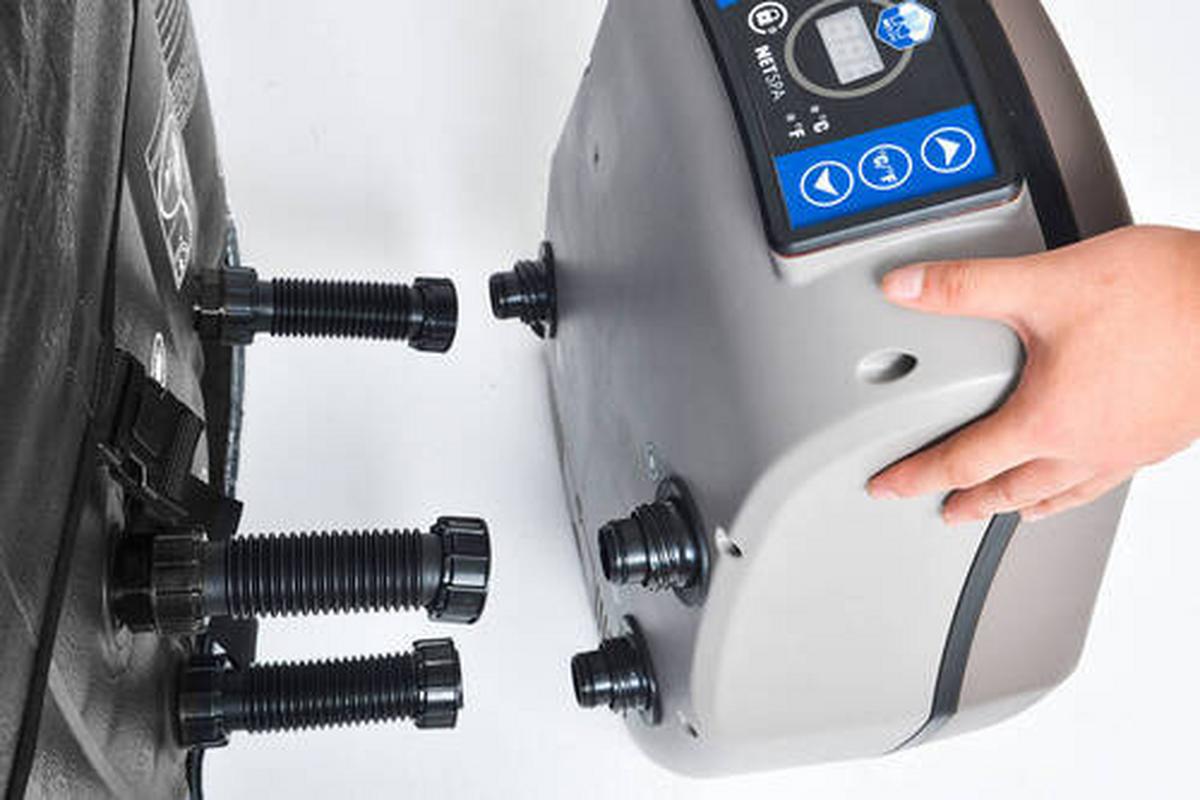 Whirlpool Aufblasbar Netspa Boa Ø 195 X H 70 cm - Schwarz/Grau, Basics, Kunststoff/Metall (195/70cm)