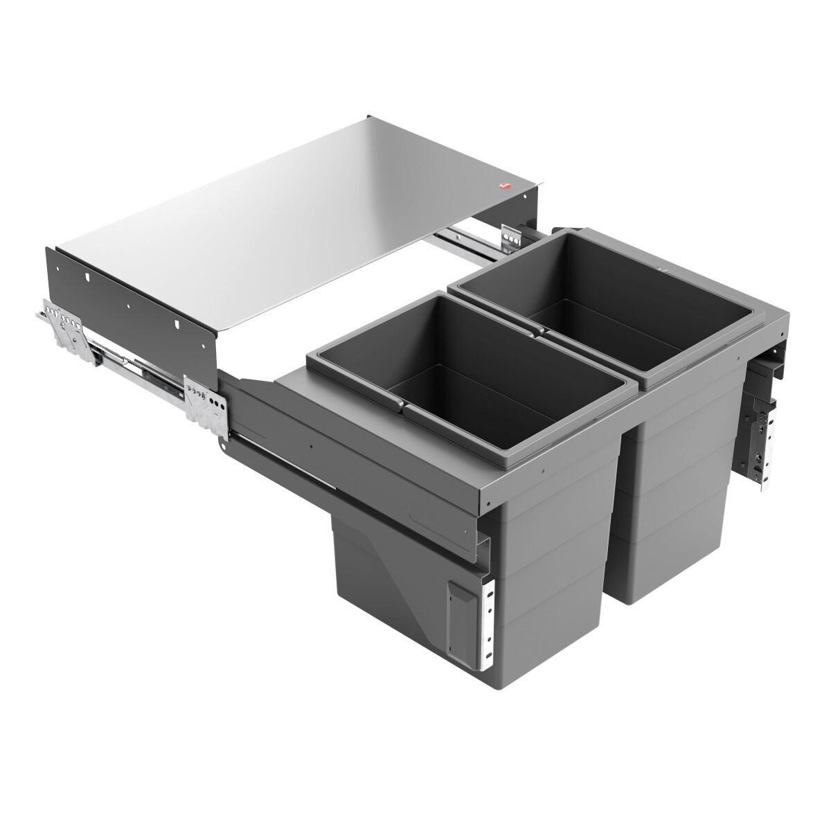 Abfallsammler Cargo Soft Short - Anthrazit, Basics, Kunststoff/Metall (56,2/37/33,2cm) - HKT