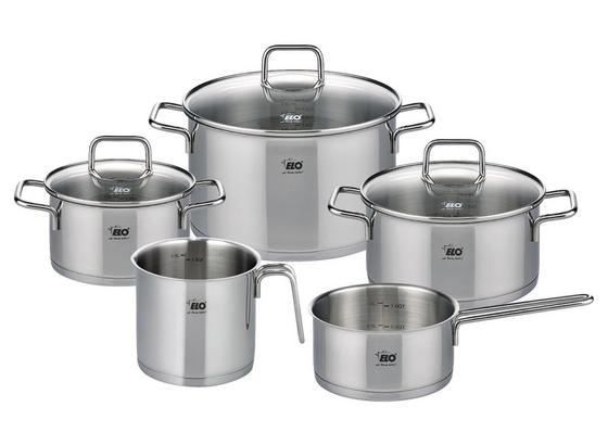 Kochtopfset Topfset Citrin 8 teilig - Silberfarben, Basics, Glas/Metall - ELO Kochtopfset Topfset Citrin 8 teilig - Silberfarben, Basics, Glas/Metall - ELO