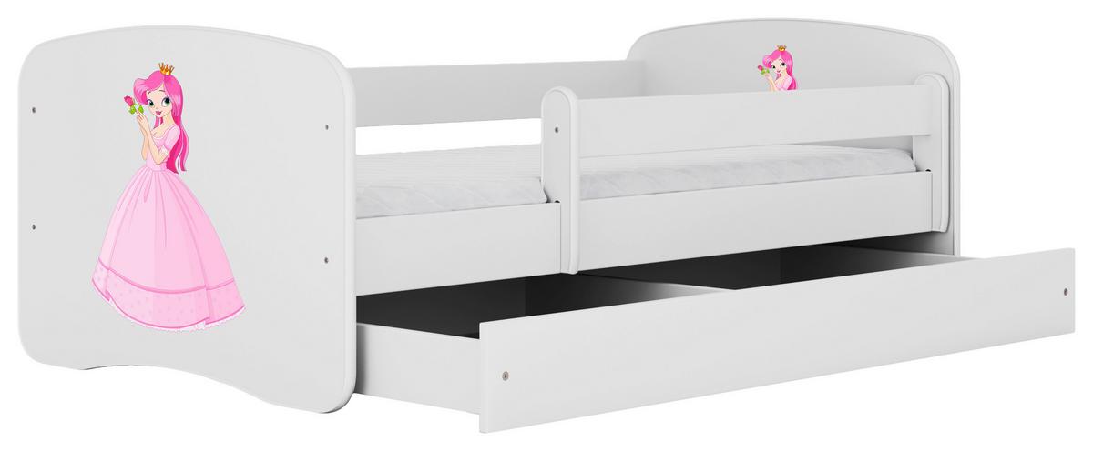 Kinder-/Juniorbett Babydreams inkl. Matratze 80x160 - Birkefarben/Weiß, MODERN, Holz/Holzwerkstoff (80/160cm) - MID.YOU