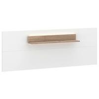 Wandregal Cotia New Weiß/Eichefarben B: 160 cm - Eichefarben/Weiß, MODERN, Holzwerkstoff (160/60/19,8cm)