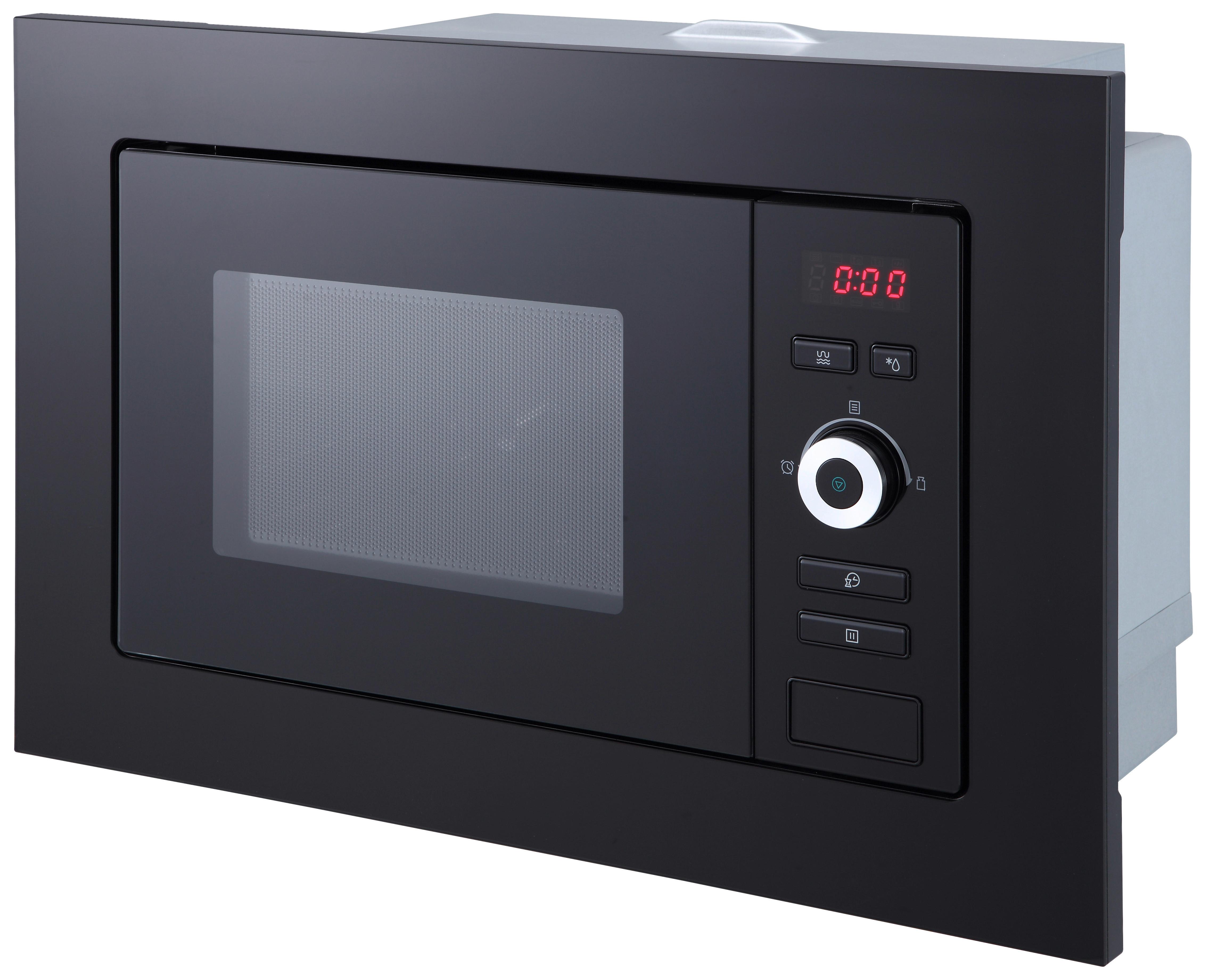 Einbaumikrowelle Respekta Jana - Schwarz, Trend, Glas/Kunststoff (59,5/38,8/34,4cm) - Respekta