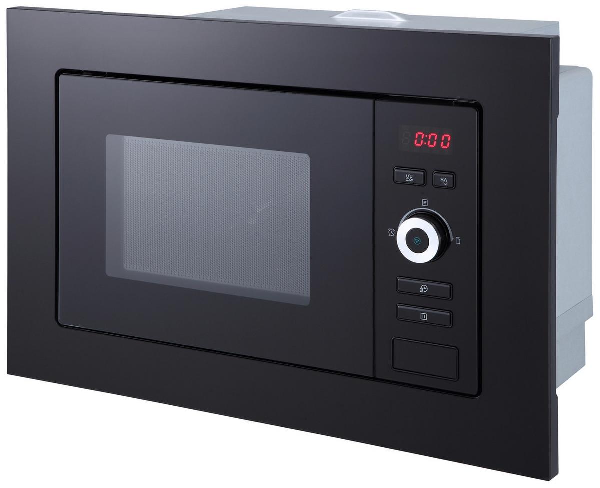 Einbaumikrowelle Respekta Jana - Schwarz, Trend, Glas/Kunststoff (59,5/38,8/34,4cm) - Respekta