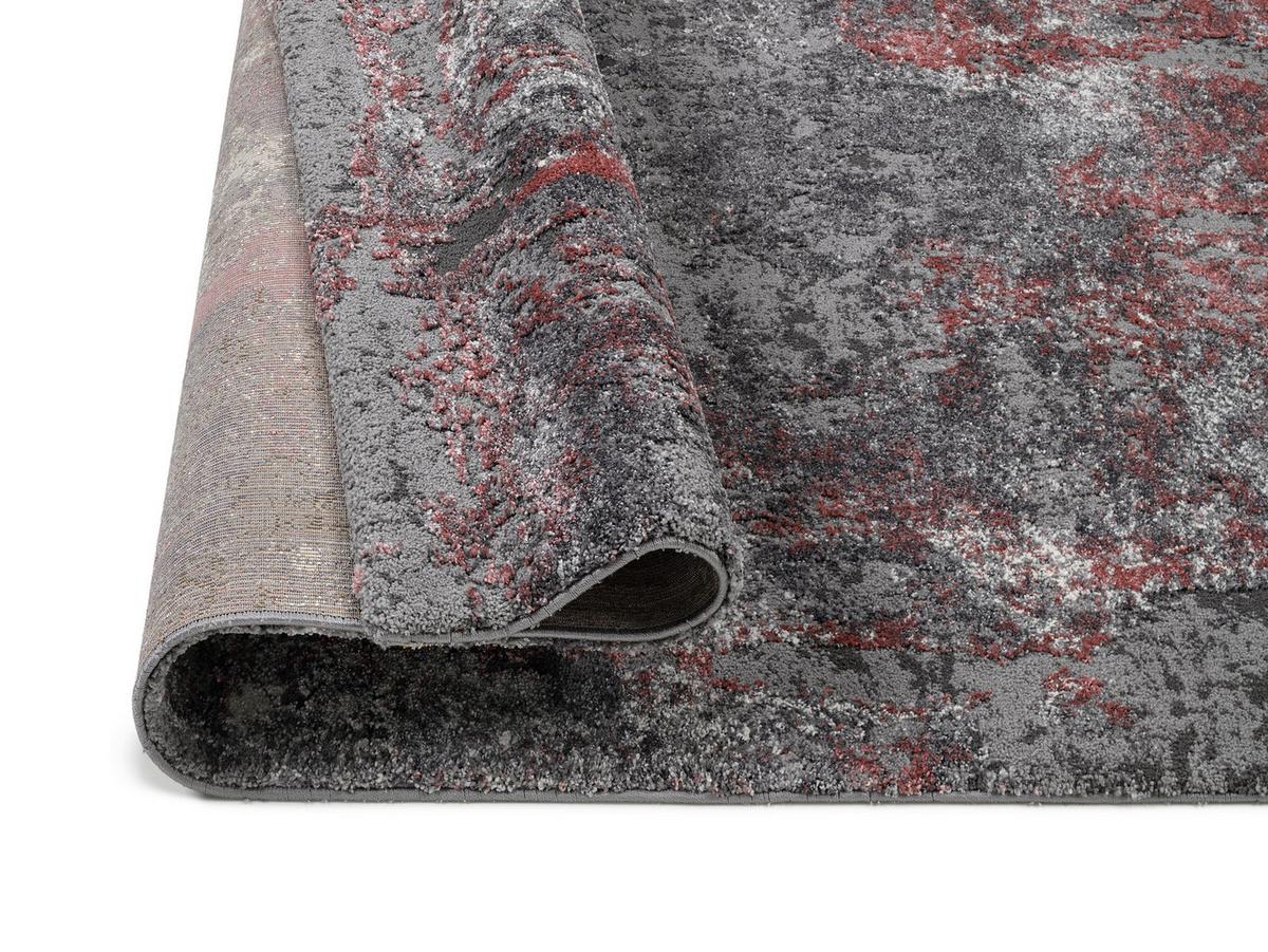 Webteppich Grau/Hellrot Timeline Quantum 160x230 cm - Hellrot/Grau, Design, Textil (160/230cm) - Novel