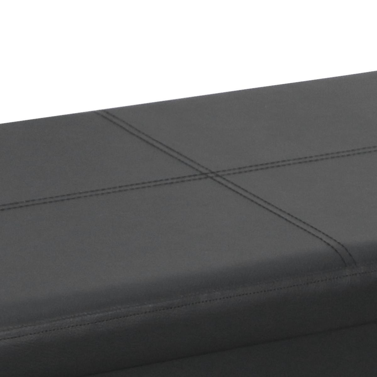 Sitzbank Oliver B: 76 cm Gepolstert mit Stauraum Schwarz - Schwarz, MODERN, Holzwerkstoff/Textil (76/38/38cm)