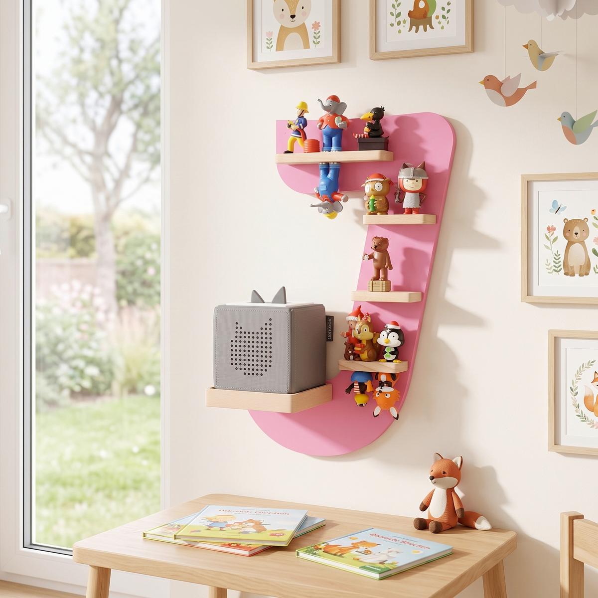 Kinderregal Boarti Pink B: 32 cm - Pink, MODERN, Holzwerkstoff (32/47/19cm) - Livetastic