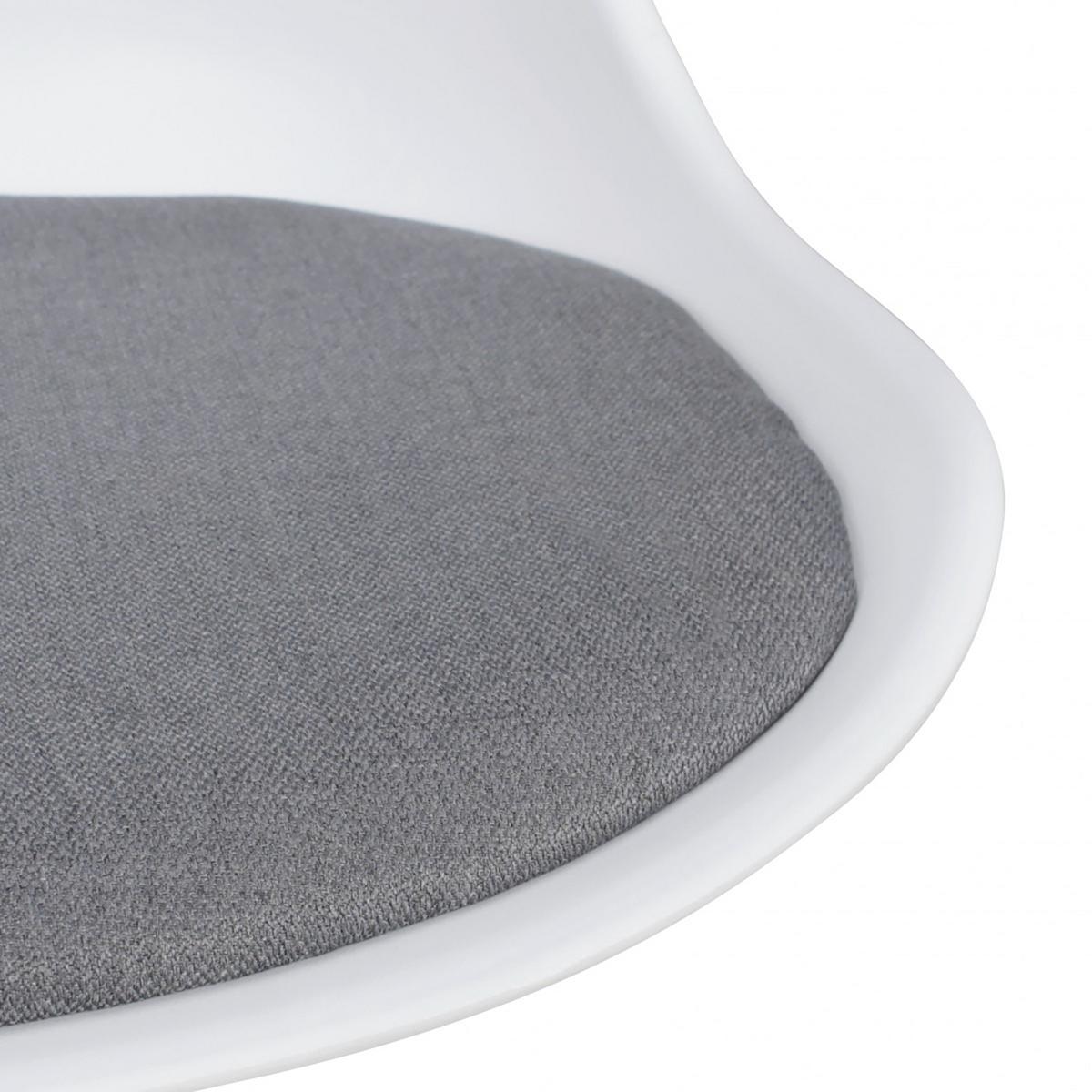 Otočná židle pro dítě korsika bílá/šedá - bílá/šedá, Moderní, kov/textil (46/88/46cm) - MID.YOU