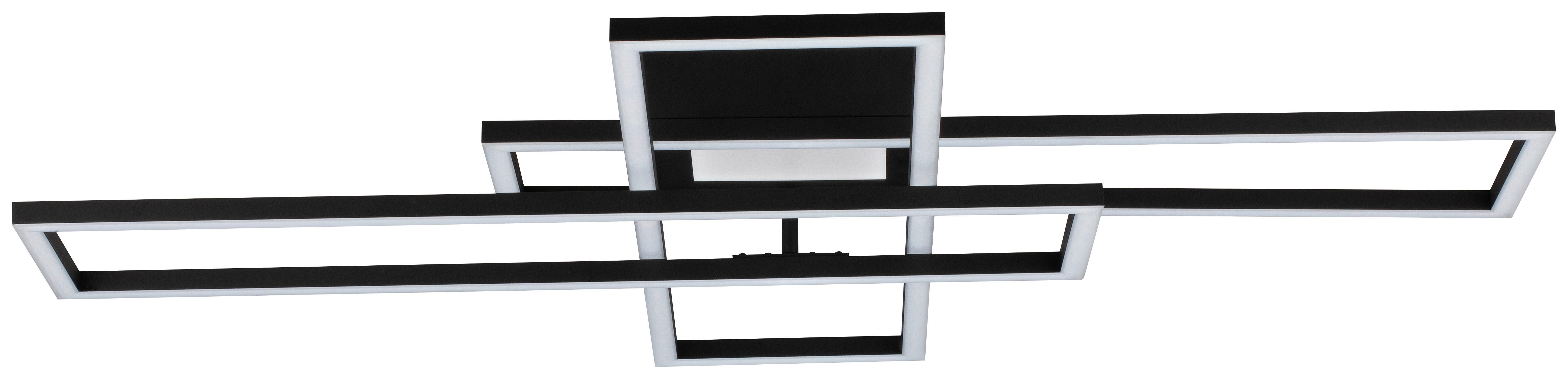 LED-Deckenleuchte Alpha - Schwarz, Design, Kunststoff/Metall (99,2/69,4/11,5cm) - Luca Bessoni