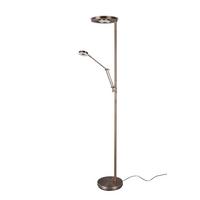 LED-Stehlampe dimmbar Messingfarben mit Lesearm - Messingfarben, Basics, Metall (181/30cm) - Trio Leuchten
