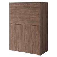 Sekretär Vera 90 Nussbaumfarben B: 90cm - Nussbaumfarben/Grau, Design, Holzwerkstoff (90/125,1/42cm) - P & B