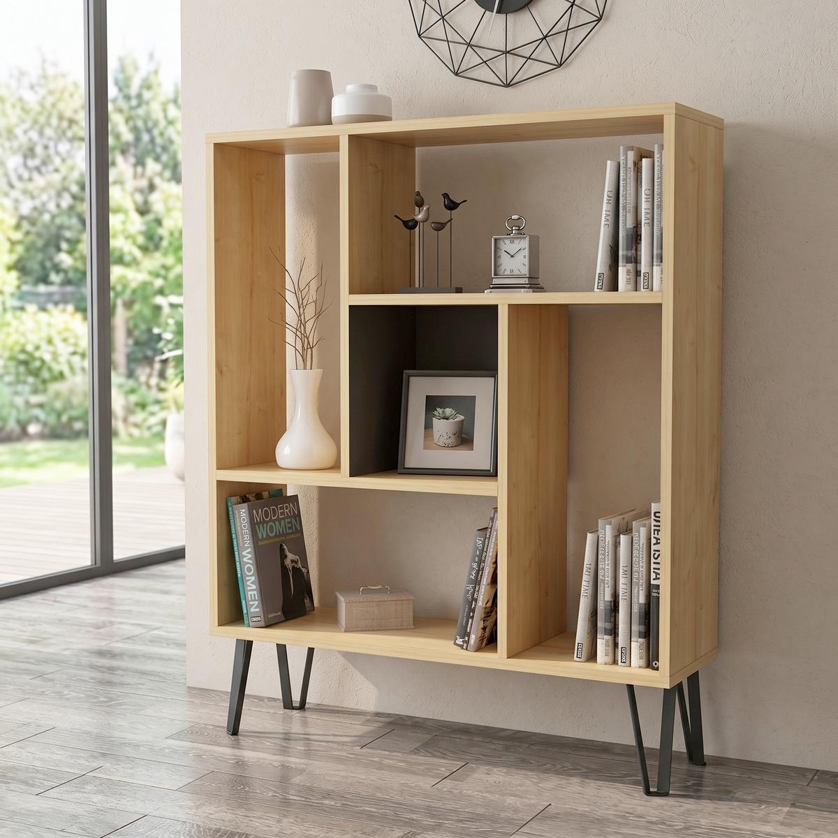 REGÁL ARVEN - farba duba, Design, kompozitné drevo (90/107,8/25cm) - Livetastic