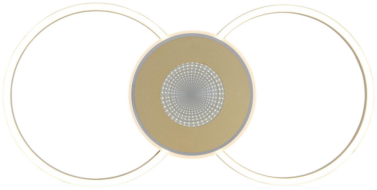 STROPNÍ LED SVÍTIDLO ALEXANDER - cappuccino/barvy chromu, Moderní, kov/plast (57,5/28,5/6cm) - Mömax